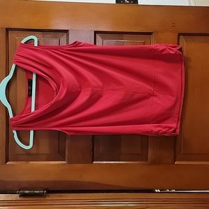 Red, dressy sleeveless top
